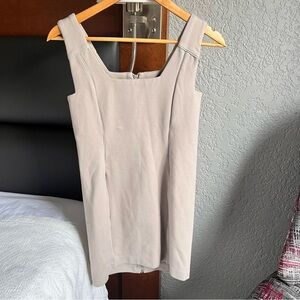 T Alexander Wang Zip-Front Shift bodycon Dress in Beige XS